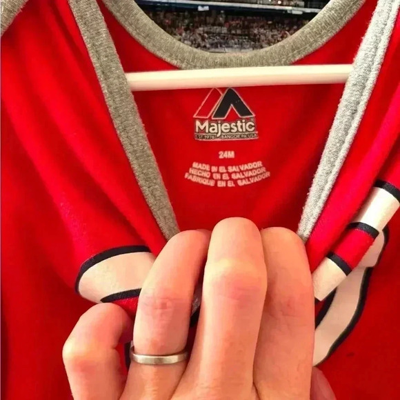 Majestic Authentic Washington Nationals 24mo red onesie. Discount w bundling! - Picture 2 of 3